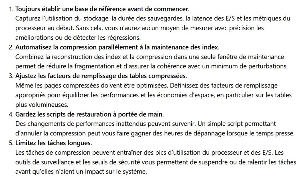 compression des bases de données